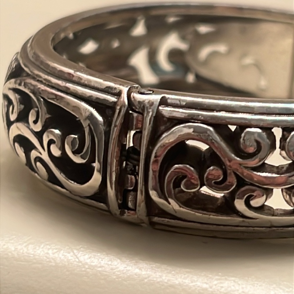 Brighton Silver Tone Hinged Bracelet - Picture 4 of 4